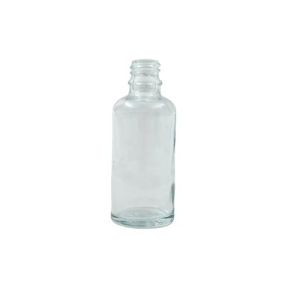 50ml Glass Dropper Bottle (18mm neck) - No Closure - Clear