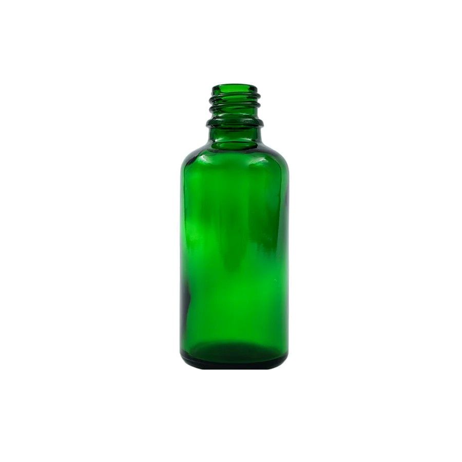 50ml Glass Dropper Bottle (18mm neck) - No Closure - Green