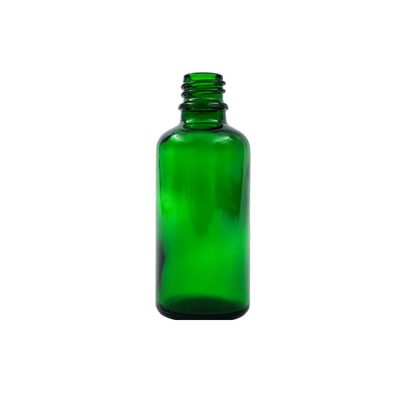 50ml Glass Dropper Bottle (18mm neck) - No Closure - Green