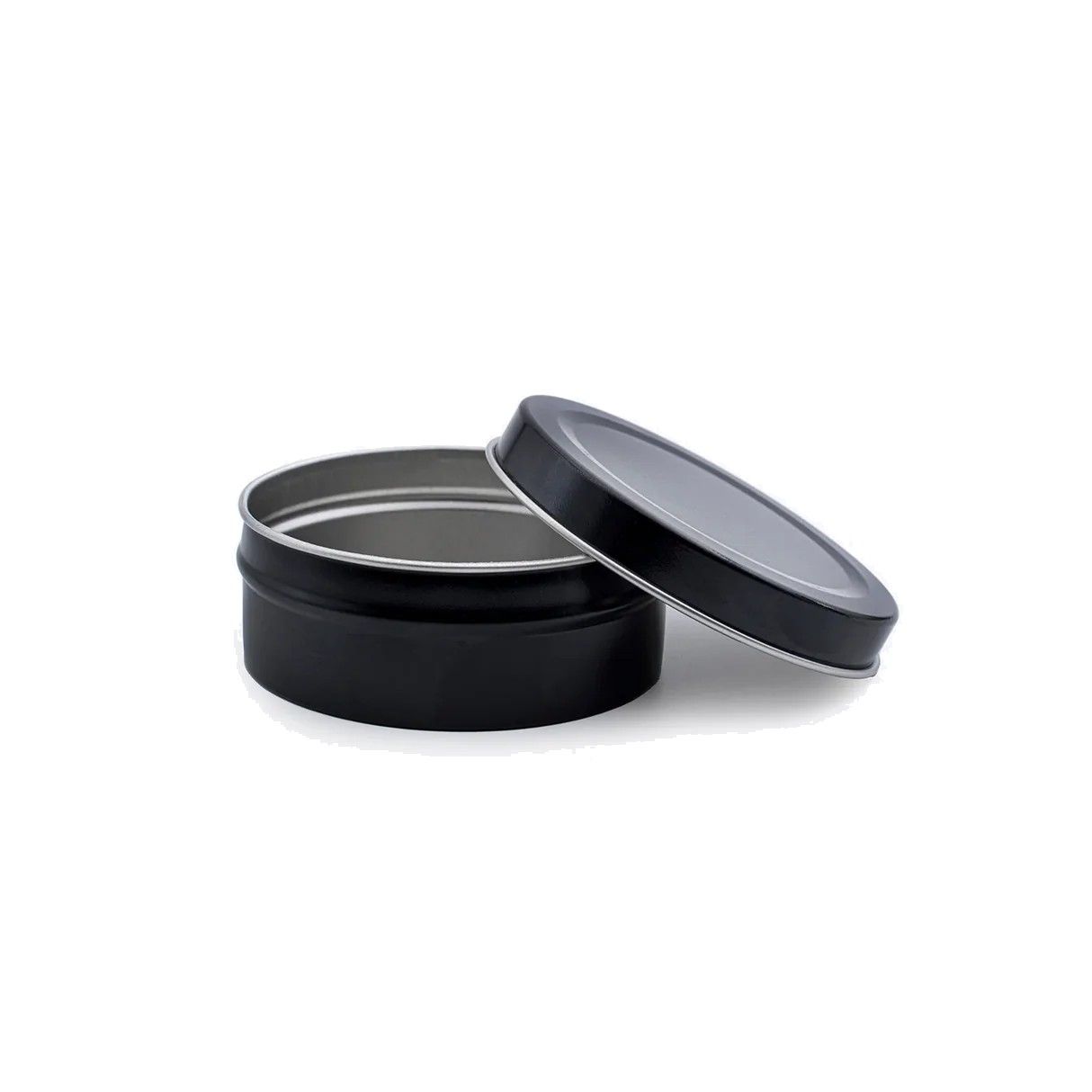90 ml Tin Container with Lid (75 grams) - Black 90 ml Tin Container with Lid (75 grams) - Black