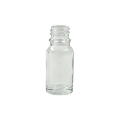 10ml Glass Dropper Bottle (18mm neck) - No Closure - Clear