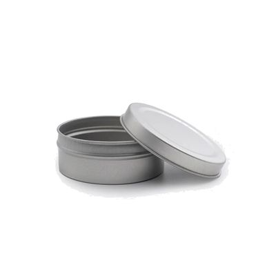 90 ml Tin Container with Lid (75 grams) - Silver