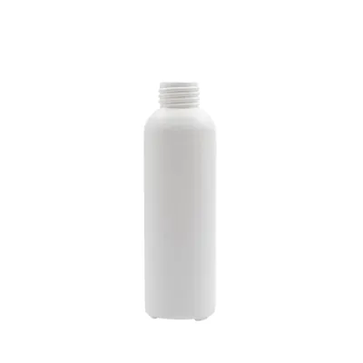 125ml HDPE Boston Tall Bottle (24mm neck) - No Closure - White