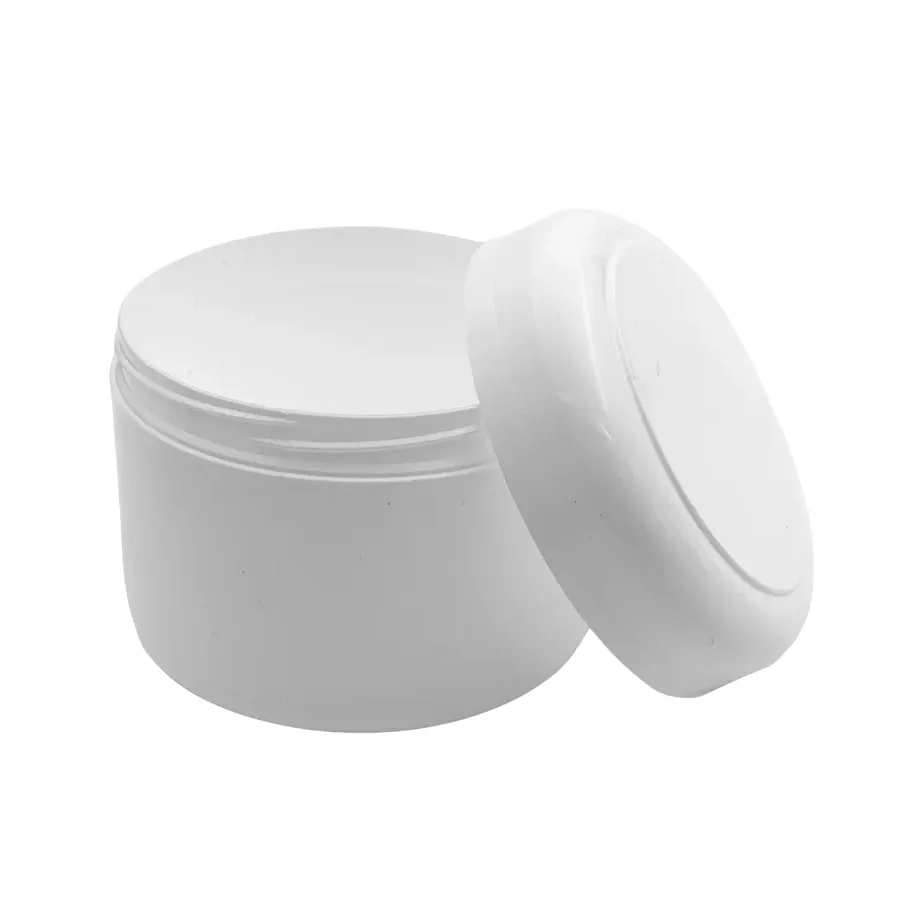 250 g Euro Jar with Lid - White 250 g Euro Jar with Lid - White