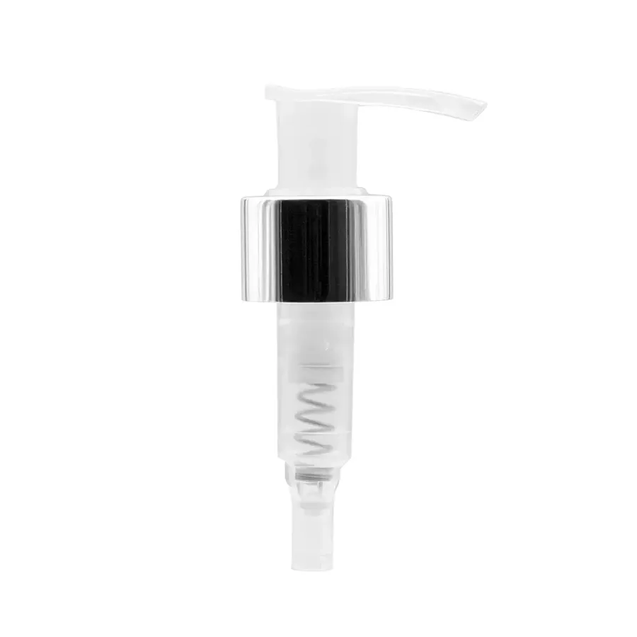 Silver Collar Lotion Pumps (24 mm) - Natural
