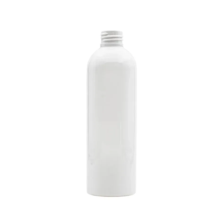 200ml PET Boston Tall Bottle (24mm neck) - No Closure - Solid White 200ml PET Boston Tall Bottle (24mm neck) - No Closure - Solid White
