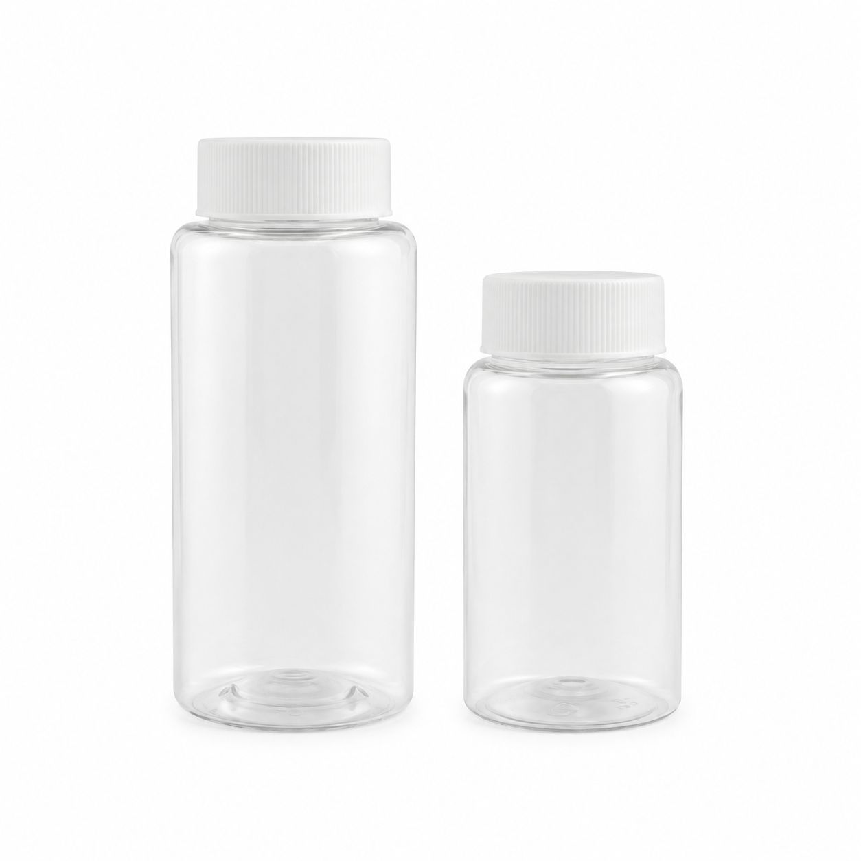 Clear Jar / Tablet Container with 38mm Opening includes White Wadded Cap and EPE Liner - Available in 125 gram and 200 gram Clear Jar / Tablet Container with 38mm Opening includes White Wadded Cap and EPE Liner - Available in 125 gram and 200 gram
