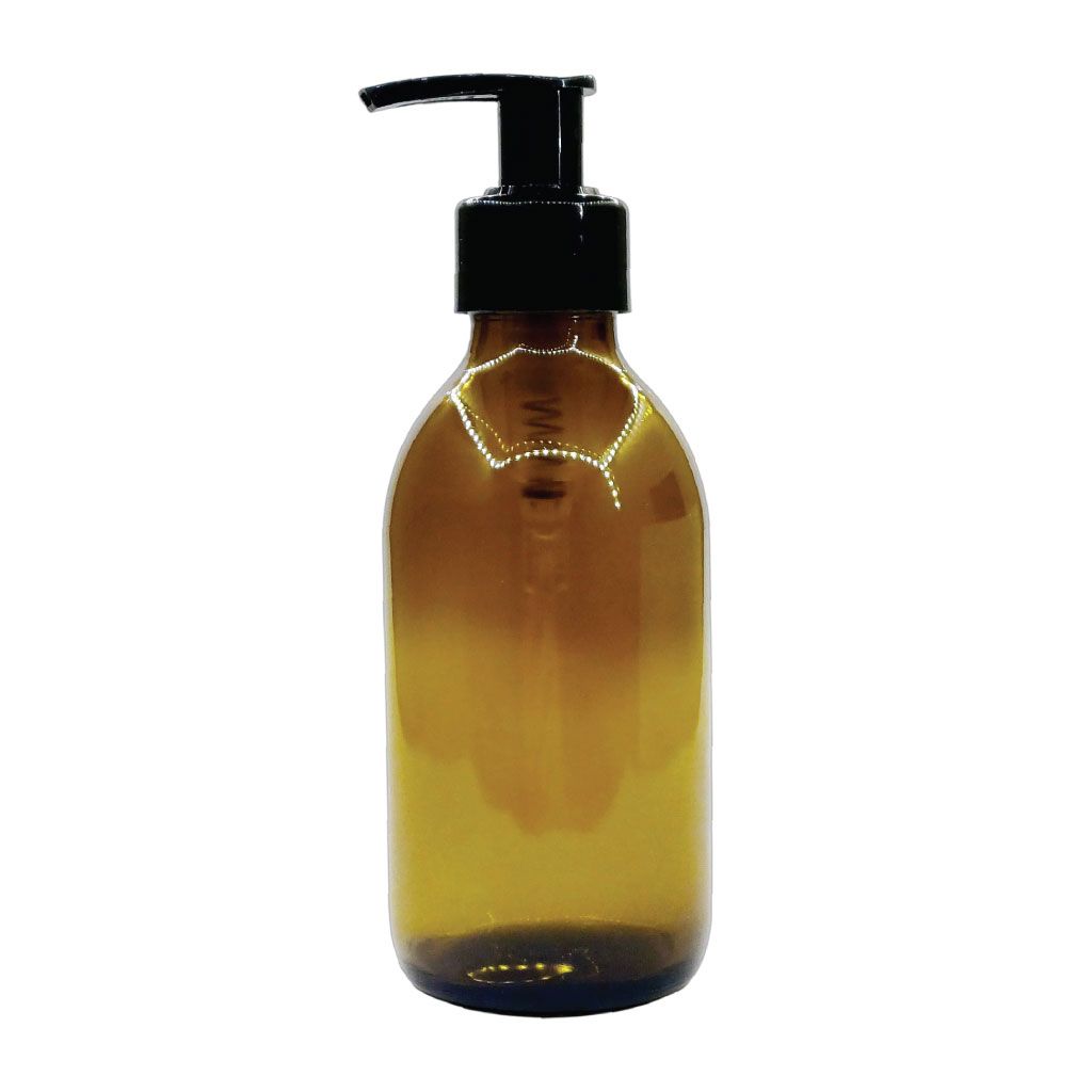 200ml Brown Amber Glass Bottle with Lotion Pump Dispenser 200ml Brown Amber Glass Bottle with Lotion Pump Dispenser