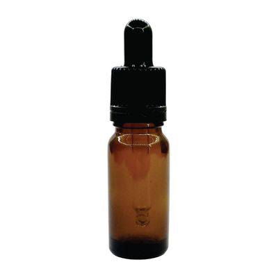 10ml Brown Amber Dropper Bottles with Black Glass Pipettes