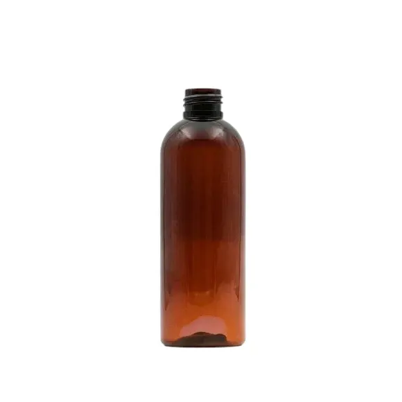 Amber PET Boston Tall Bottle (24mm neck) - 200ml and 250ml