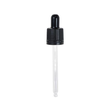 Pipette Dropper Cap (18 mm) - For 100ml Glass Bottle - Black Pipette Dropper Cap (18 mm) - For 100ml Glass Bottle - Black