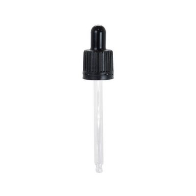 Pipette Dropper Cap (18 mm) - For 100ml  Glass Bottle - Black