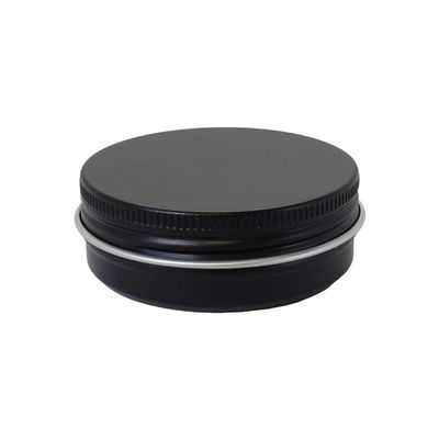 50g Black Aluminium Tin Jar – Complete with Lid