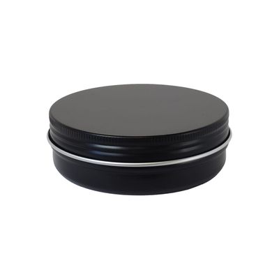 100g Black Aluminium Tin Jar – Complete with Lid