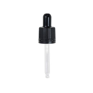 Pipette Dropper Cap (18 mm) - For 20ml Glass Bottle - Black Pipette Dropper Cap (18 mm) - For 20ml Glass Bottle - Black