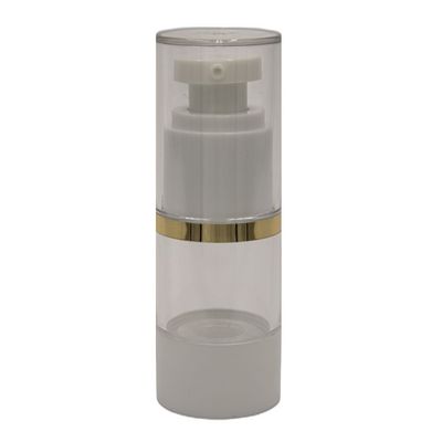 Airless Lotion Bottle 15ml Natural with Gold Ring
