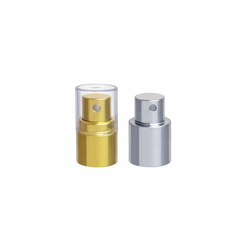 Spray pump 18/415 Screw-On Gold/Silver with Natural Cap Spray pump 18/415 Screw-On Gold/Silver with Natural Cap