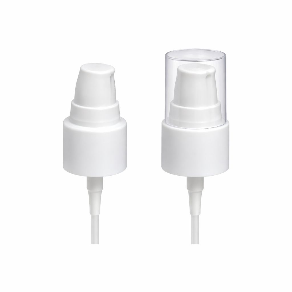 LOTION Dispenser 18/415 Screw-On White with Clear Cap LOTION Dispenser 18/415 Screw-On White with Clear Cap