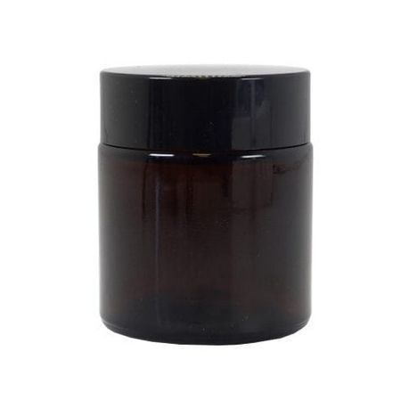 100ml Glass Amber Jar Complete With Cap & Shive 100ml Glass Amber Jar Complete With Cap & Shive
