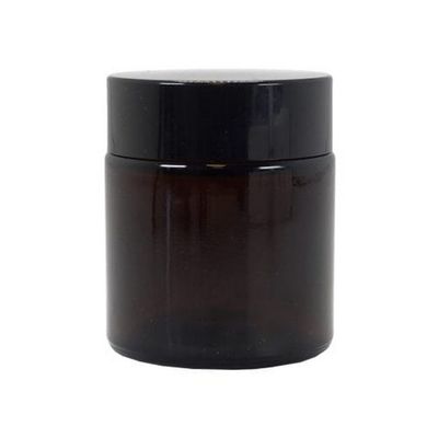 100ml Glass Amber Jar Complete With Cap & Shive