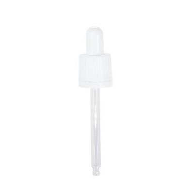 Pipette Dropper Cap (18 mm) - For 50ml Glass Bottle - White