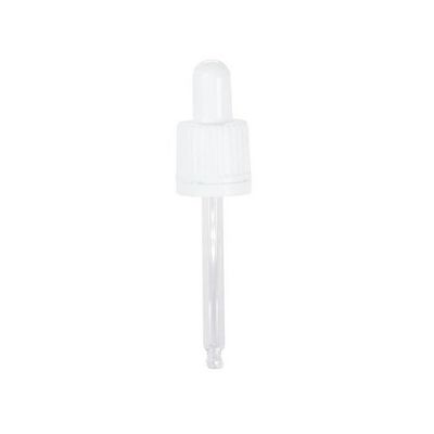 Pipette Dropper Cap (18 mm) - For 30ml Glass Bottle - White Pipette Dropper Cap (18 mm) - For 30ml Glass Bottle - White