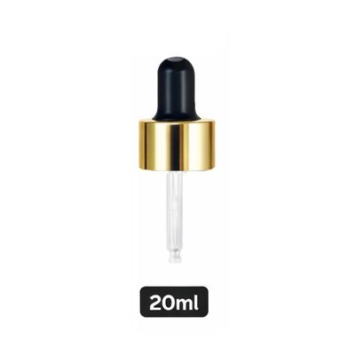 Gold Pipette Dropper (18mm) - Black - For 20ml Glass Bottle Gold Pipette Dropper (18mm) - Black - For 20ml Glass Bottle