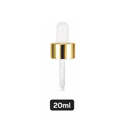 Gold Pipette Dropper (18mm) - White - For 20ml Glass Bottle Gold Pipette Dropper (18mm) - White - For 20ml Glass Bottle