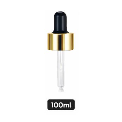 Gold Pipette Dropper (18mm) - Black - For 100ml Glass Bottle Gold Pipette Dropper (18mm) - Black - For 100ml Glass Bottle