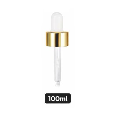 Gold Pipette Dropper (18mm) - White - For 100ml Glass Bottle Gold Pipette Dropper (18mm) - White - For 100ml Glass Bottle