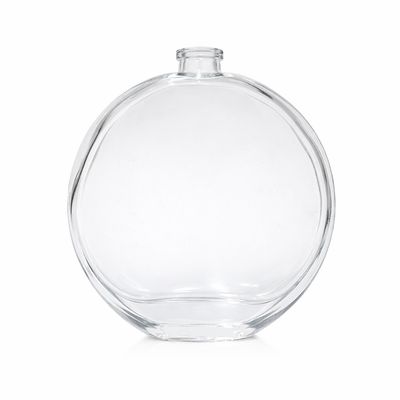 Round Flat Glass Bottle 100ml 15mm Crimp Neck Round Flat Glass Bottle 100ml 15mm Crimp Neck