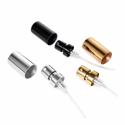 Spray Pump 15mm Crimp Complete with Lined Cap - Gold, Silver & Black Spray Pump 15mm Crimp Complete with Lined Cap - Gold, Silver & Black