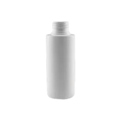 100ml HDPE Square Shoulder Cylindrical Bottle (24mm neck) - White