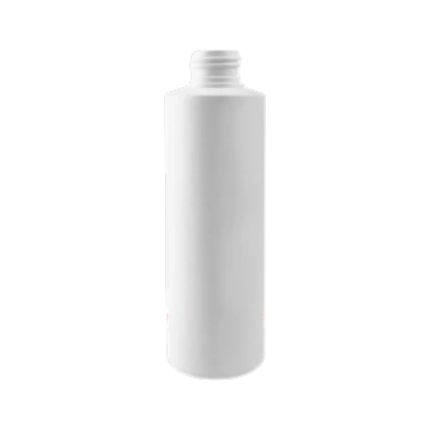200ml HDPE Square Shoulder Cylindrical Bottle (24mm neck) - White