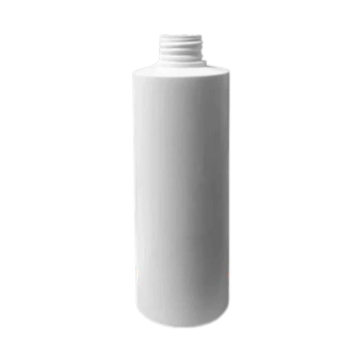 250ml HDPE - Squat - Square Shoulder Cylindrical Bottle (24mm neck) - White