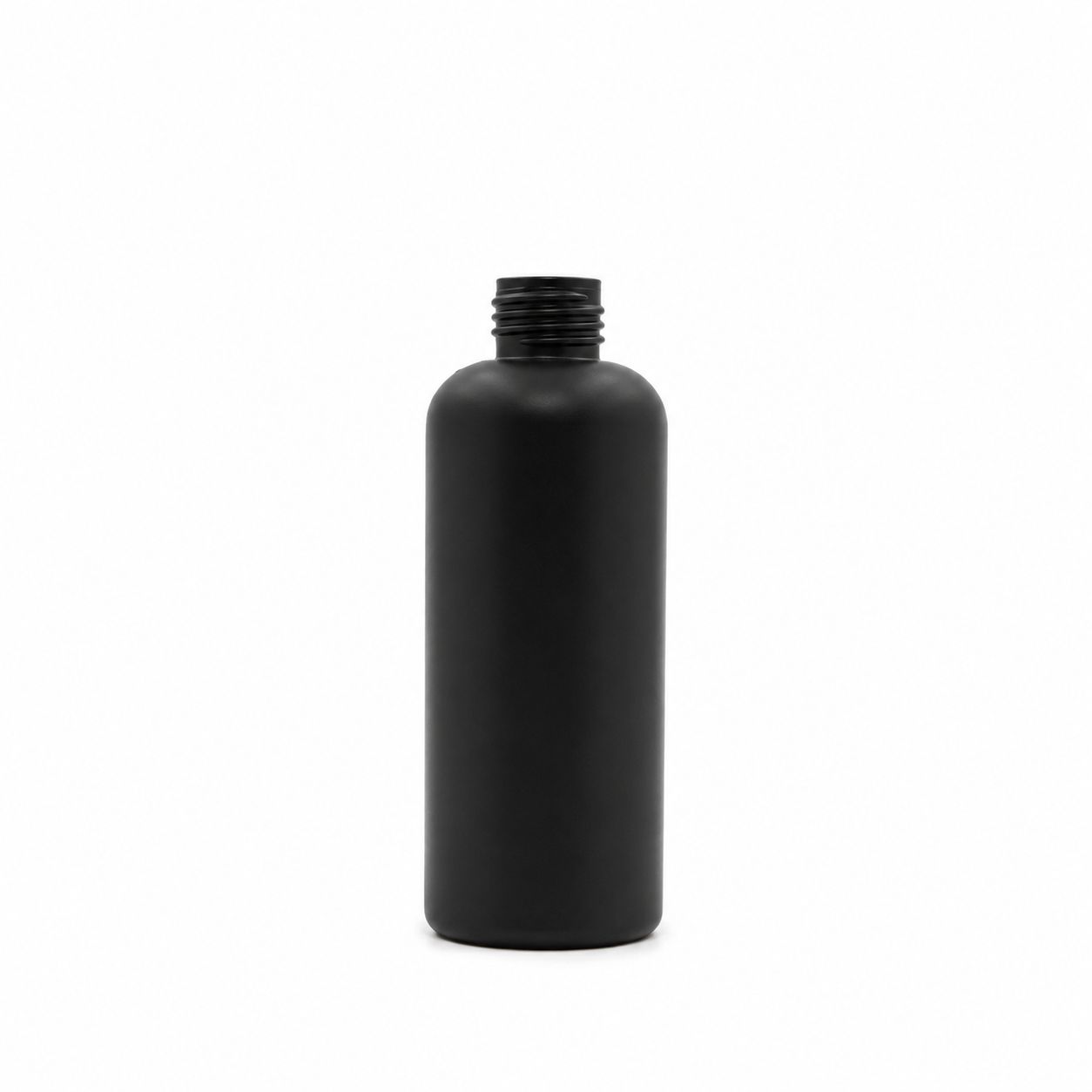 200ml HDPE Boston Bottle (24mm neck) - No Closure - Black