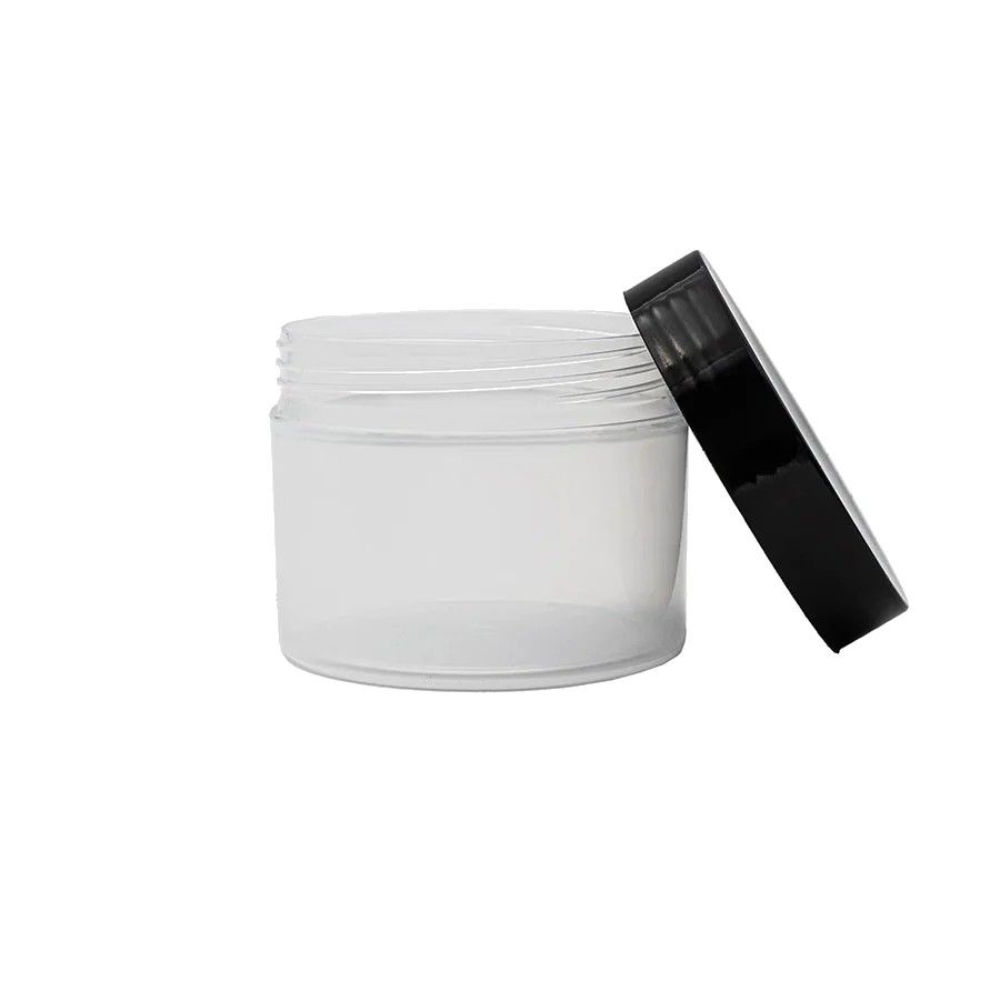 50 g Cosmetic Jar (50 mm neck) - Natural with Black Lid 50 g Cosmetic Jar (50 mm neck) - Natural with Black Lid