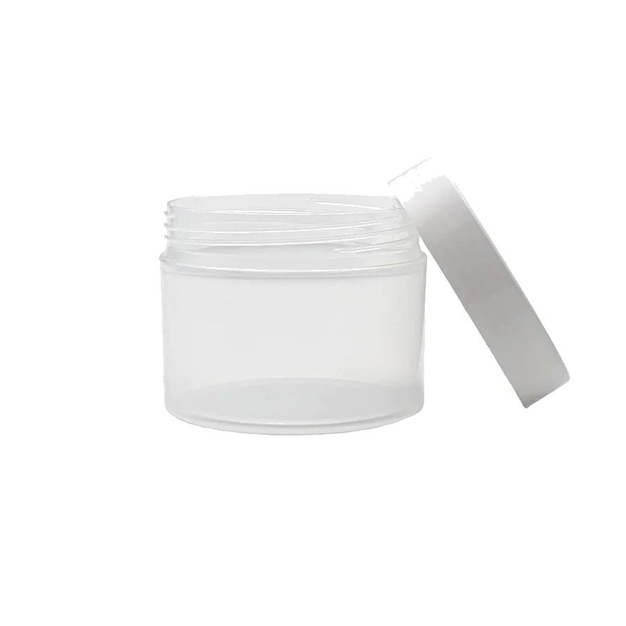 50 g Cosmetic Jar (50 mm neck) - Natural with White Lid