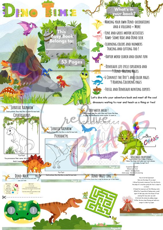 Dino Time Busy Book (Digital)