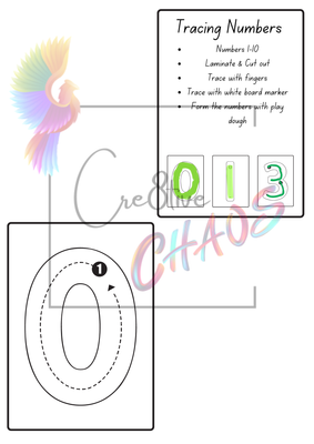 Tracing Numbers 1-10 (Digital)