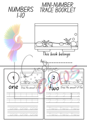 Mini-Numbers 1-10 Trace Booklet (English Digital)