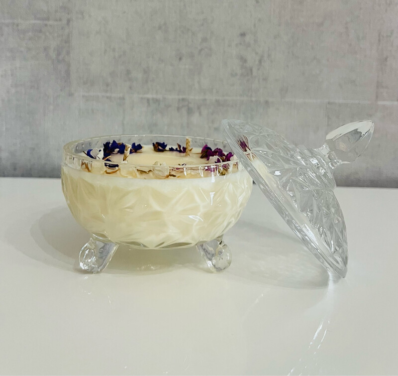 Αρωματικό Κερί Σόγιας σε Φοντανίερα 210 ml / Soy Scented Candle in Candy Jar 210 ml