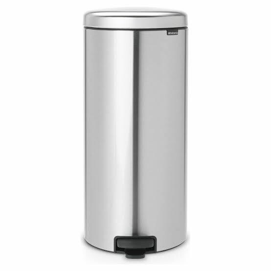 Brabantia New Icon Pedal Bin 30l Brilliant and Matt Steel Finger Print Proof