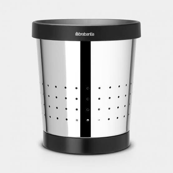 Brabantia Conical Waste Paper Bin 5l Brilliant and Matt Steel