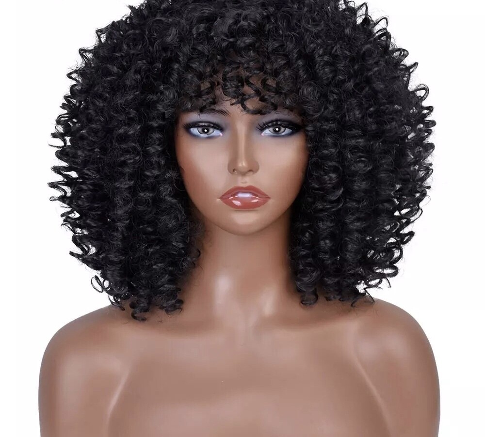 Short Afro with bangs