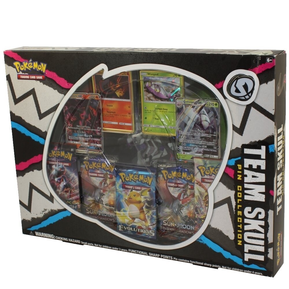 Team Skull Pin Collection (Some Edge Wear On Box) [Contains Evolutions!]