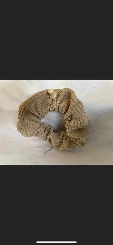 Beige Hair Scrunchie