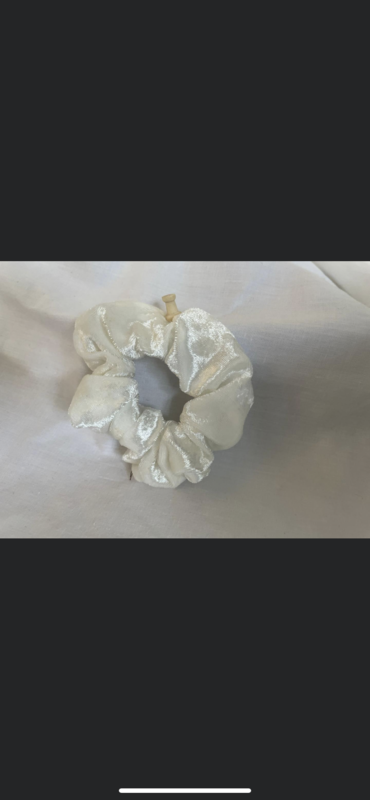 White Hair Scrunchie
