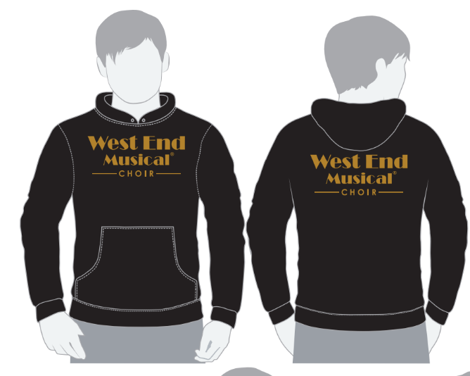 West End Musical Choir - Pull Over Hoodie - Size LARGE UNISEX