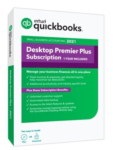 QuickBooks Premier Plus 2021 - 1 User (Yearly Subscription)